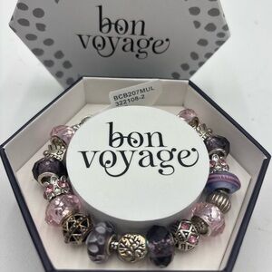 BON VOYAGE NWT Gemstone Charm Bracelet